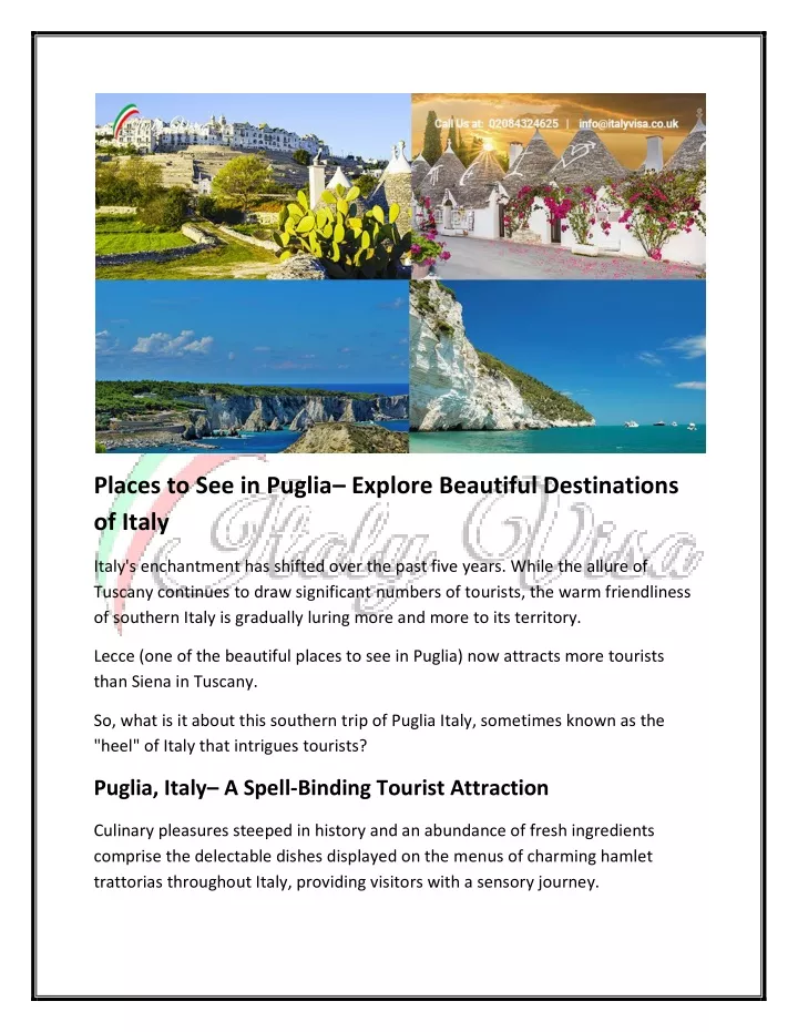 places to see in puglia explore beautiful