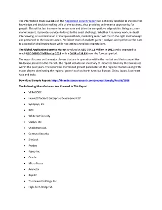 the information made available in the application