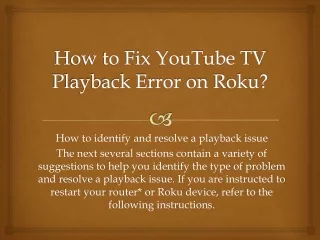 how to fix youtube tv playback error on roku