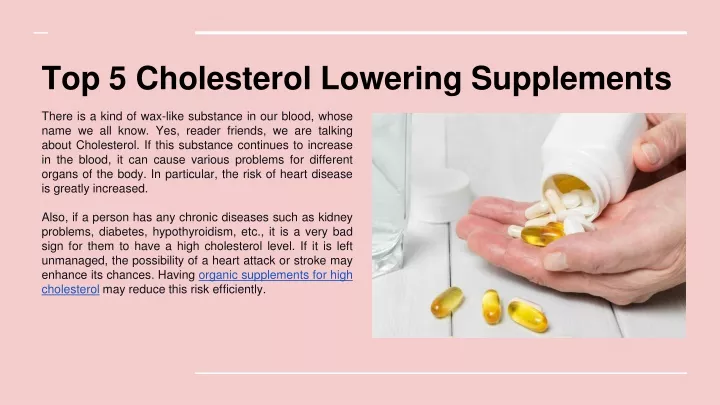 top 5 cholesterol lowering supplements