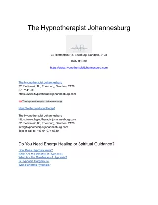 the hypnotherapist johannesburg