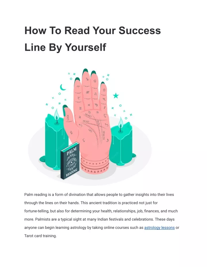 how to read your success line by yourself
