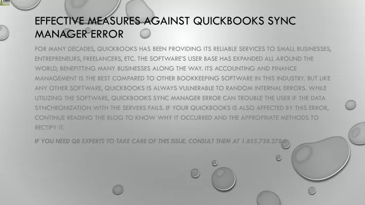 effective measures against quickbooks sync manager error