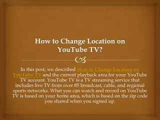 how to change location on youtube tv
