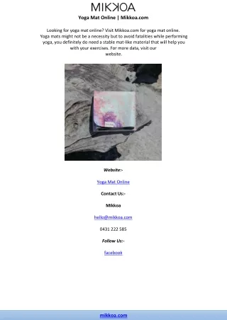 Yoga Mat Online | Mikkoa.com