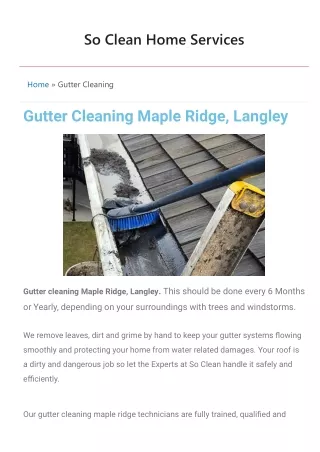 so clean home services
