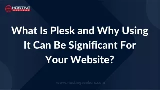 what is plesk and why using it can be significant