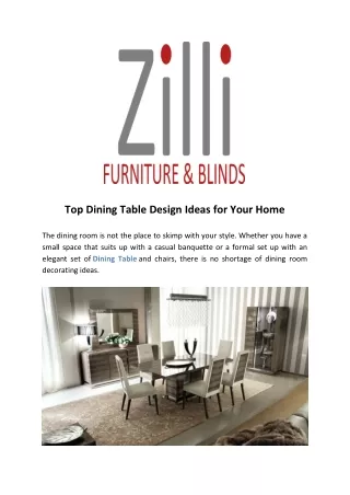 top dining table design ideas for your home