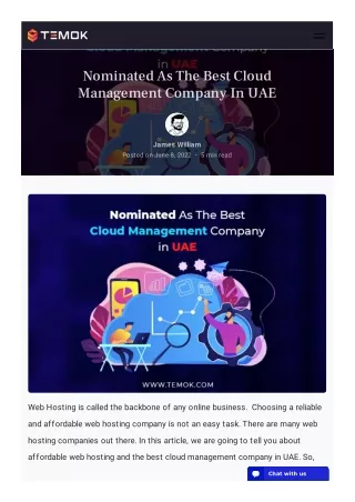 nominated as the best cloud management company