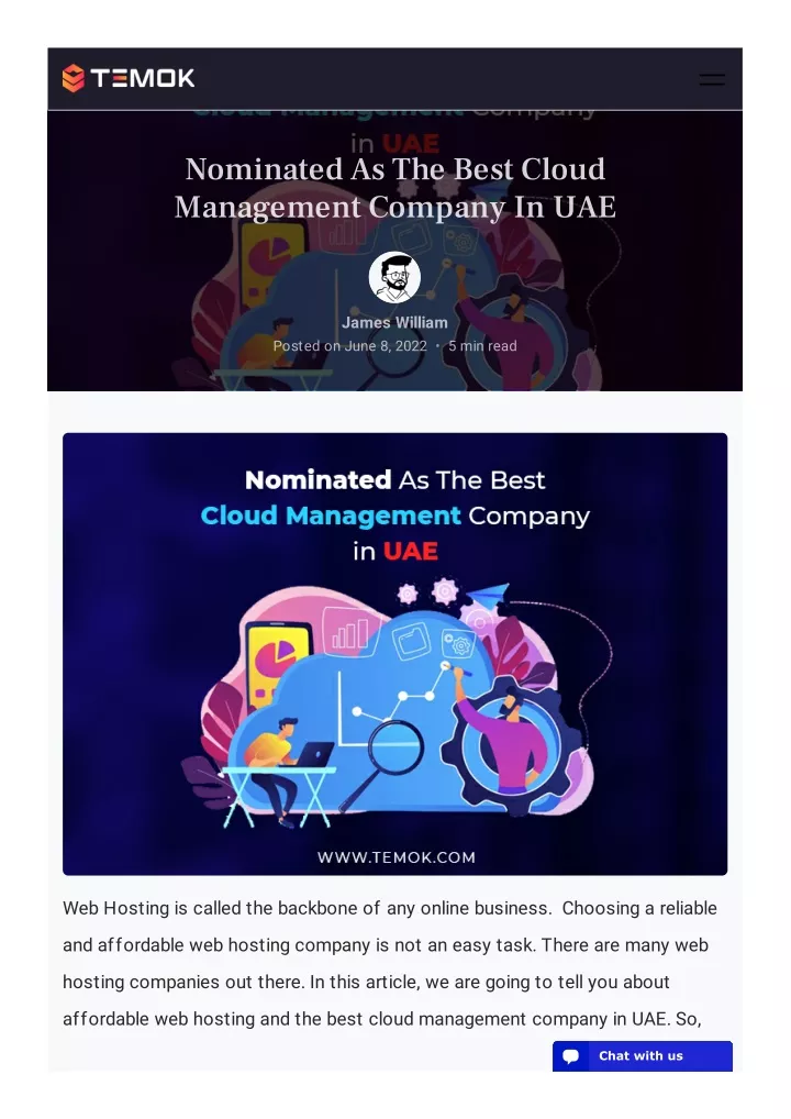 nominated as the best cloud management company