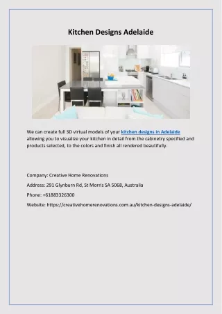 Kitchen Designs Adelaide