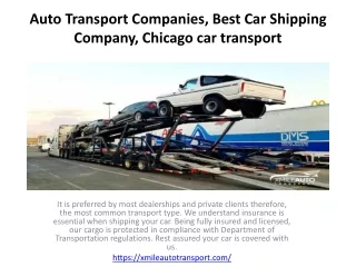 Auto Transport Companies, Best Car Shipping Company