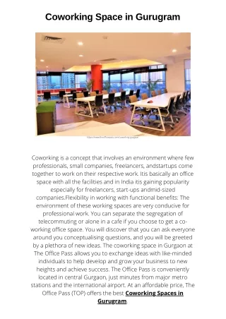 Coworking Space in Gurugram