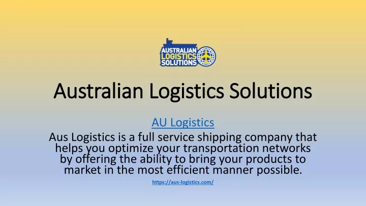 australian logistics solutions