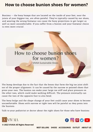 How to choose bunion shoes for women