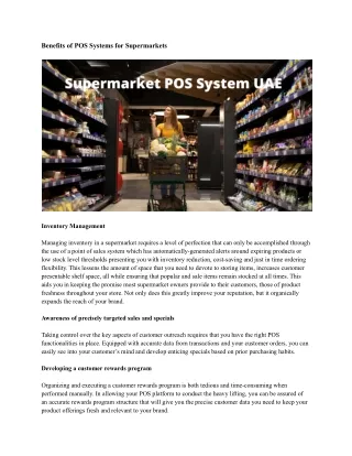 benefits of pos systems for supermarkets