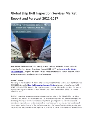 global ship hull inspection services market