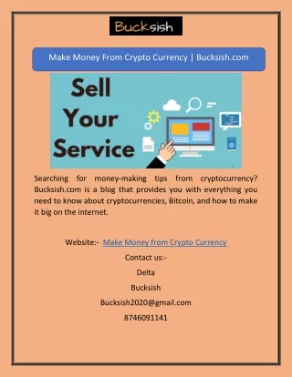make money from crypto currency bucksish com