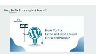 how to fix error 404 not found