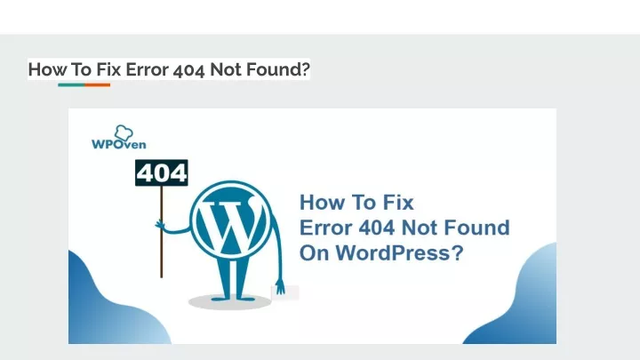 how to fix error 404 not found