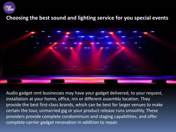 PPT - Lighting Equipment Hire London PowerPoint Presentation, free ...