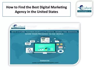 How to Find the Best Digital Marketing Agency in the United States