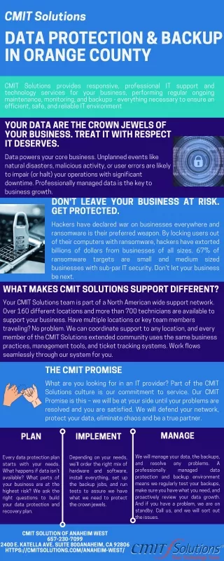 CMIT Solutions- Data Protection and Backup in Orange County