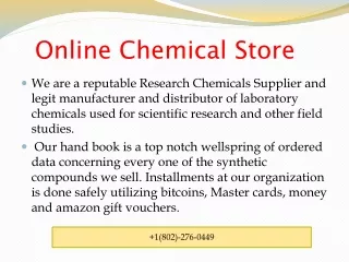 Online Chemical Store