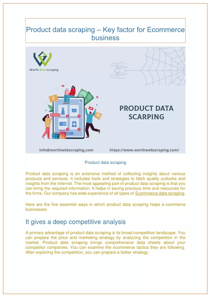 product data scraping key factor for ecommerce