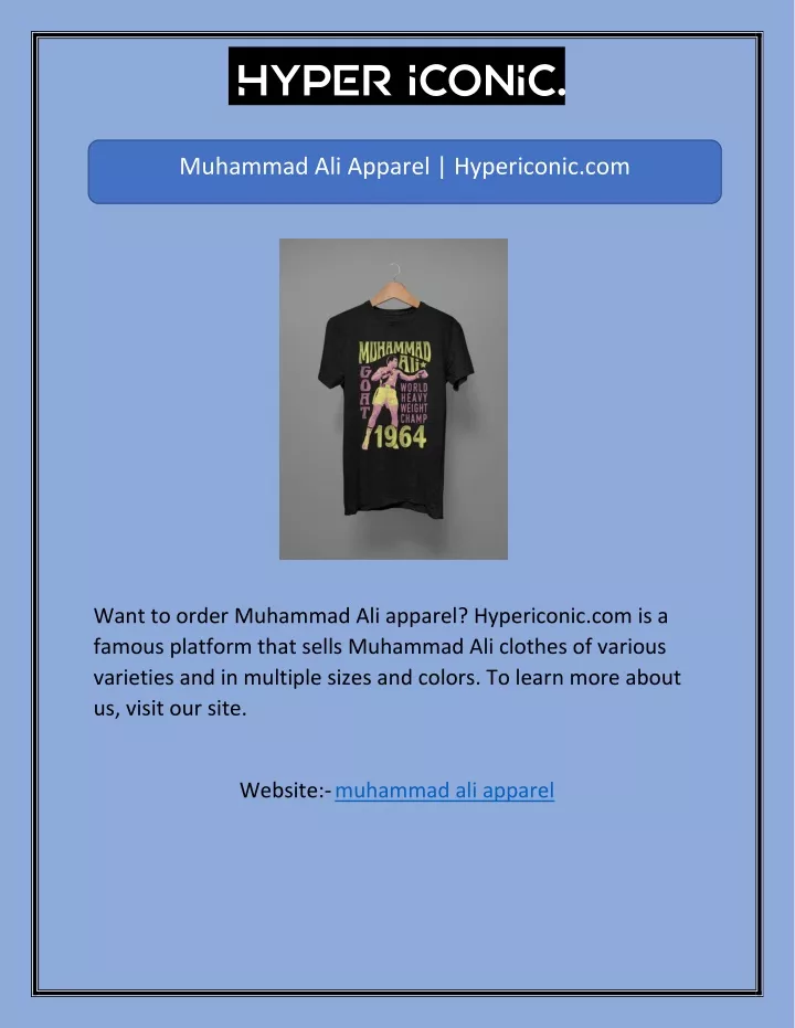 muhammad ali apparel hypericonic com