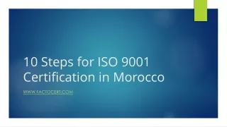 10 Steps for ISO 9001 Certification in Morocco