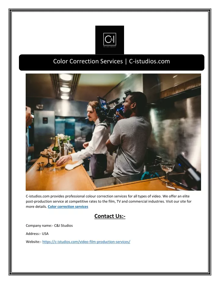 color correction services c istudios com color