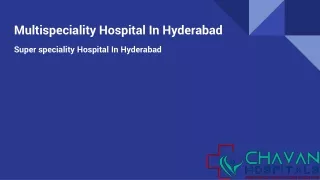 Multispeciality Hospital In Hyderabad