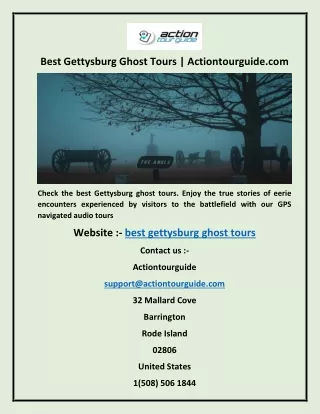Best Gettysburg Ghost Tours  Actiontourguide