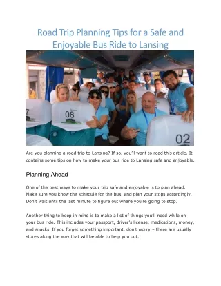 road trip planning tips for a safe and enjoyable