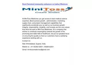 Best Patented immunity minitoss