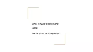 what is quickbooks script