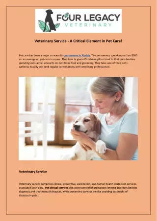 Animal House Veterinary Clinics | Fourlegacy vet
