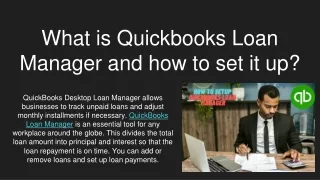 what is quickbooks loan manager and how to set it up