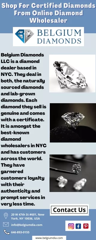 Shop For Certified Diamonds From Online Diamond Wholesaler