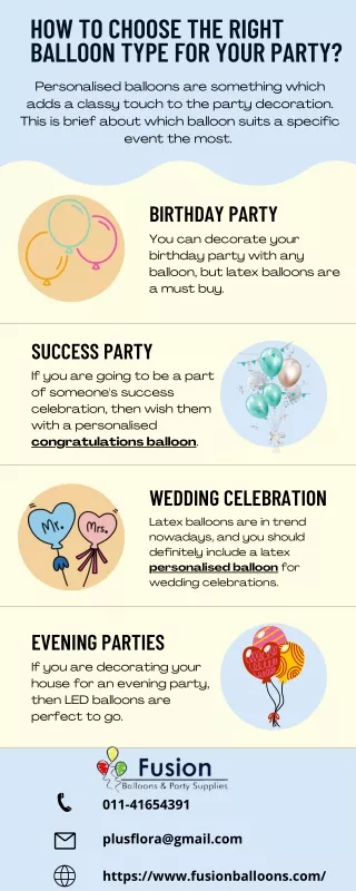 How To Choose The Right Balloon Type For Your Party
