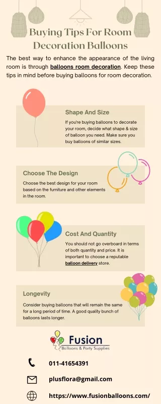 Buying Tips For Room Decoration Balloons