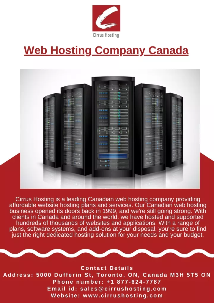 web hosting company canada
