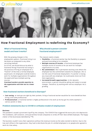 How Fractional Employment is redefining the Economy?