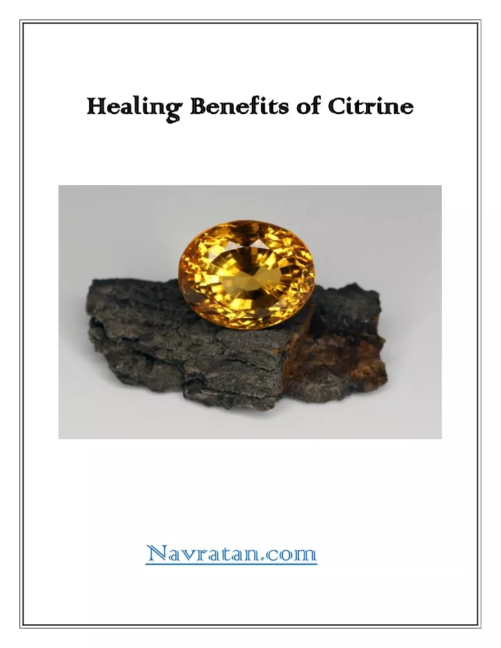 healing benefits of citrine healing benefits