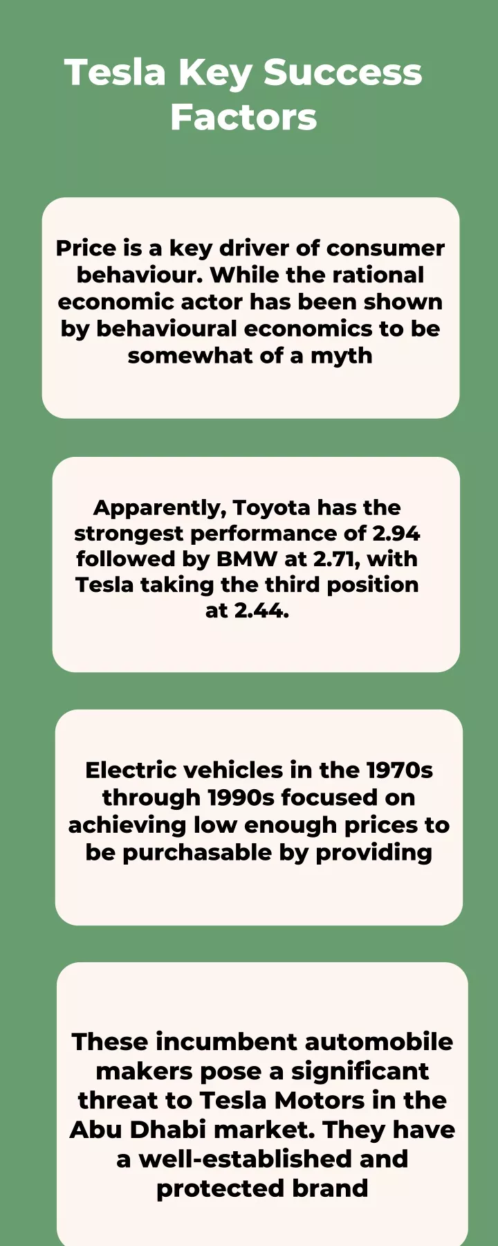 tesla key success factors