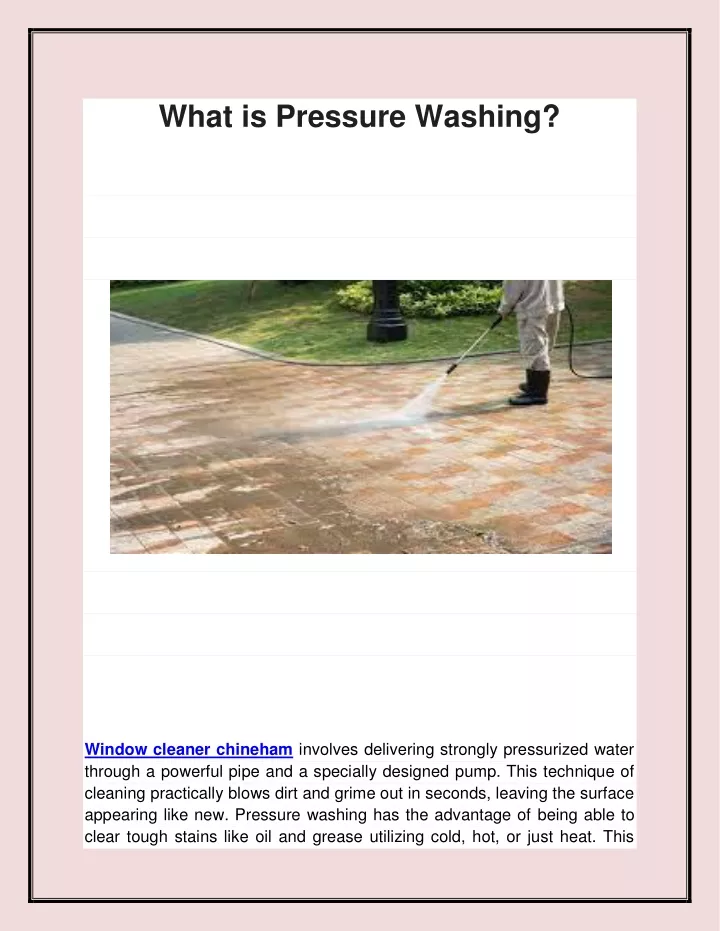 what is pressure washing