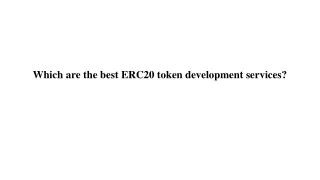 which are the best erc20 token development services