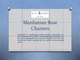 Manhattan Boat Charters