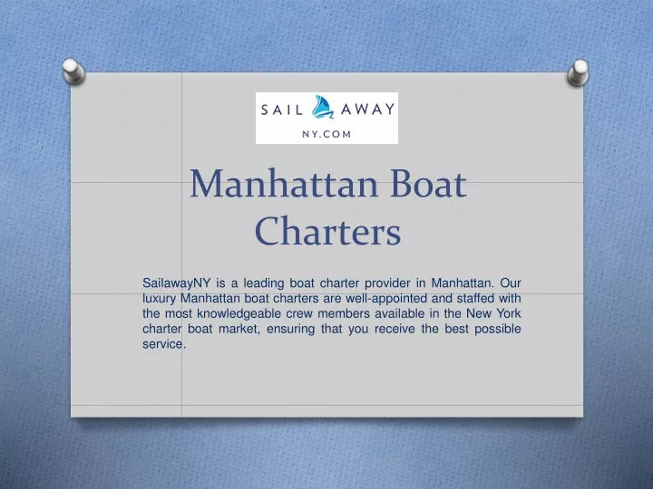 manhattan boat charters